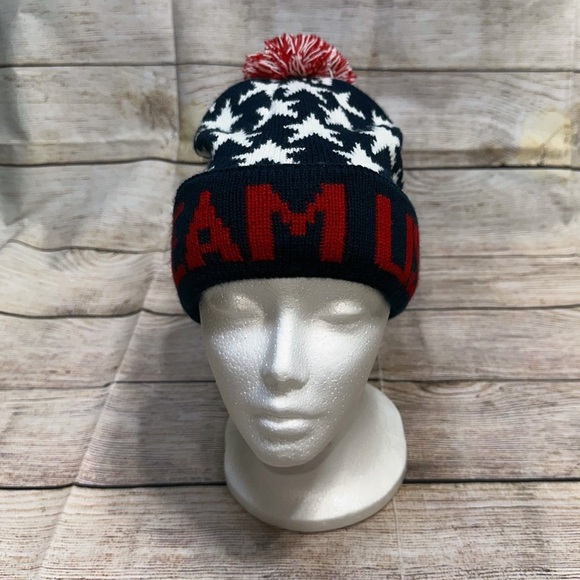 Team Apparel Red, White and Blue Team USA Knit Beanie - Picture 1 of 8